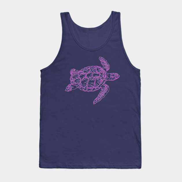 Purple Turtles Tank Top by Oceana Studios